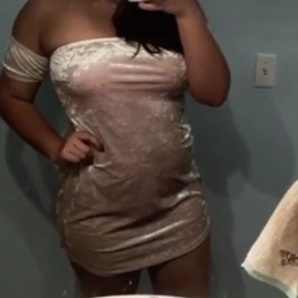 Velvet mini dress